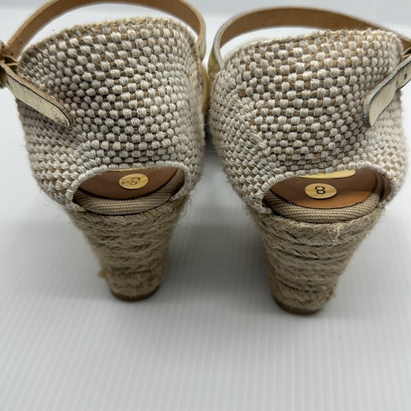 Kanna Made in Spain tan suede wedge espadrilles sandals SZ 8 - Picture 5 of 13